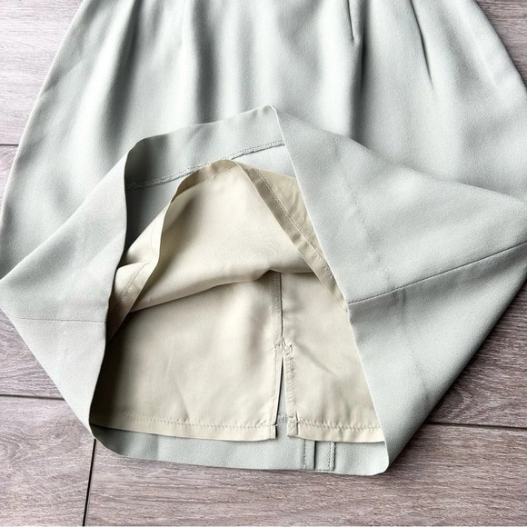 Vintage Classiques For Minikin Petite Sage Green Mini Skirt Made in Canada - Picture 6 of 12
